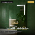 ARIES — Lustro łazienkowe LED, bezramowe, podświetlane, ściemniane